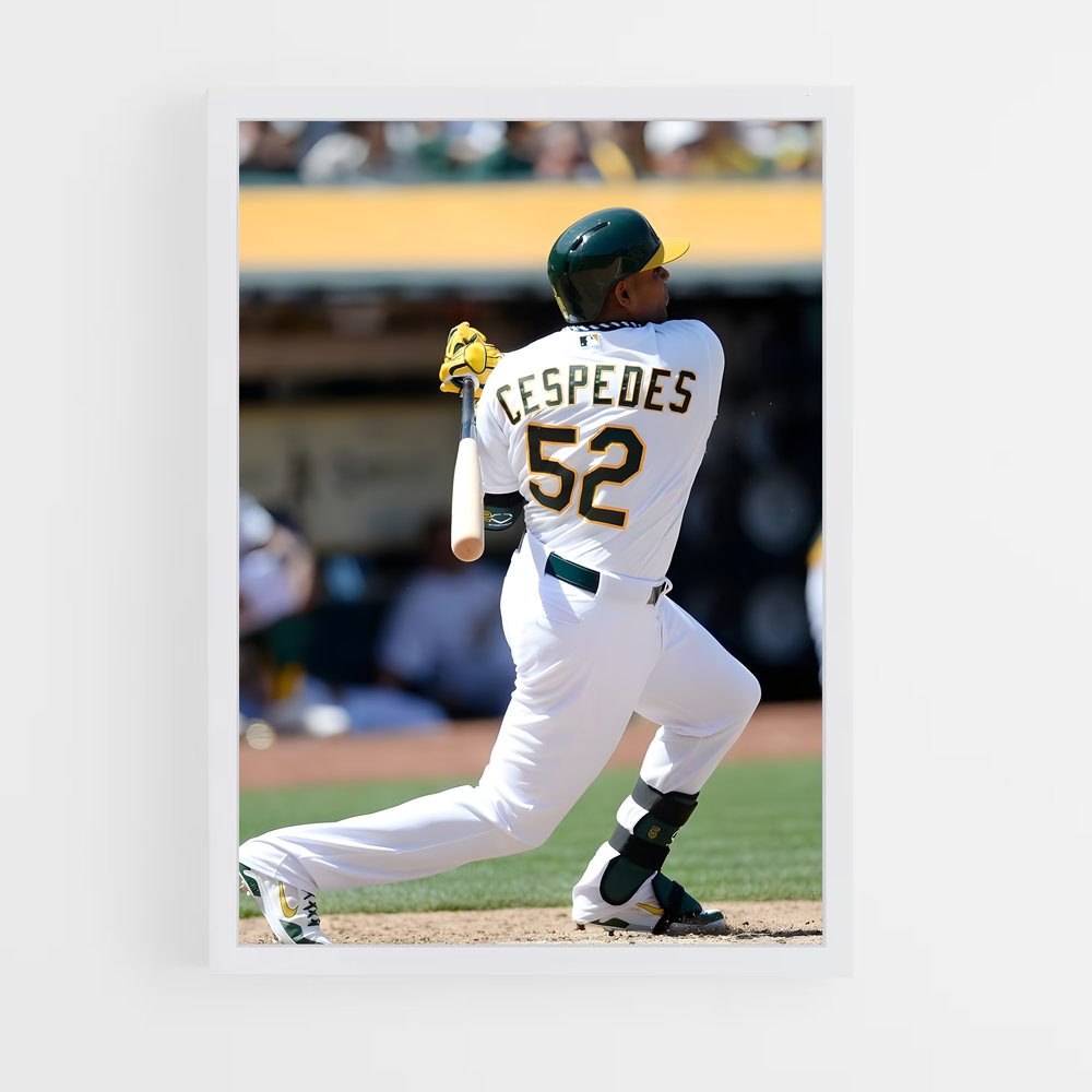 Poster Cespedes en Action – affiche Baseball (vue 3)